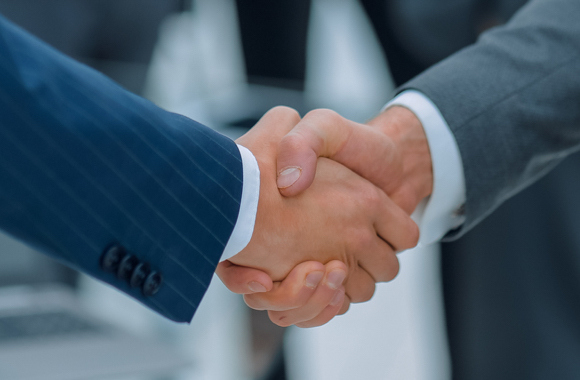 handshaking between men