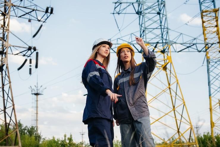 Energy Workers Conducts an Inspection of Equipment