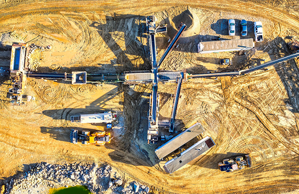 Mining site with big vehicles