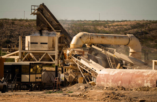 Surface mining rock quarry